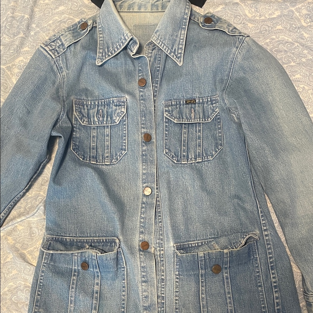 Vintage Wranglers light blue, soft denim shirt/jacket